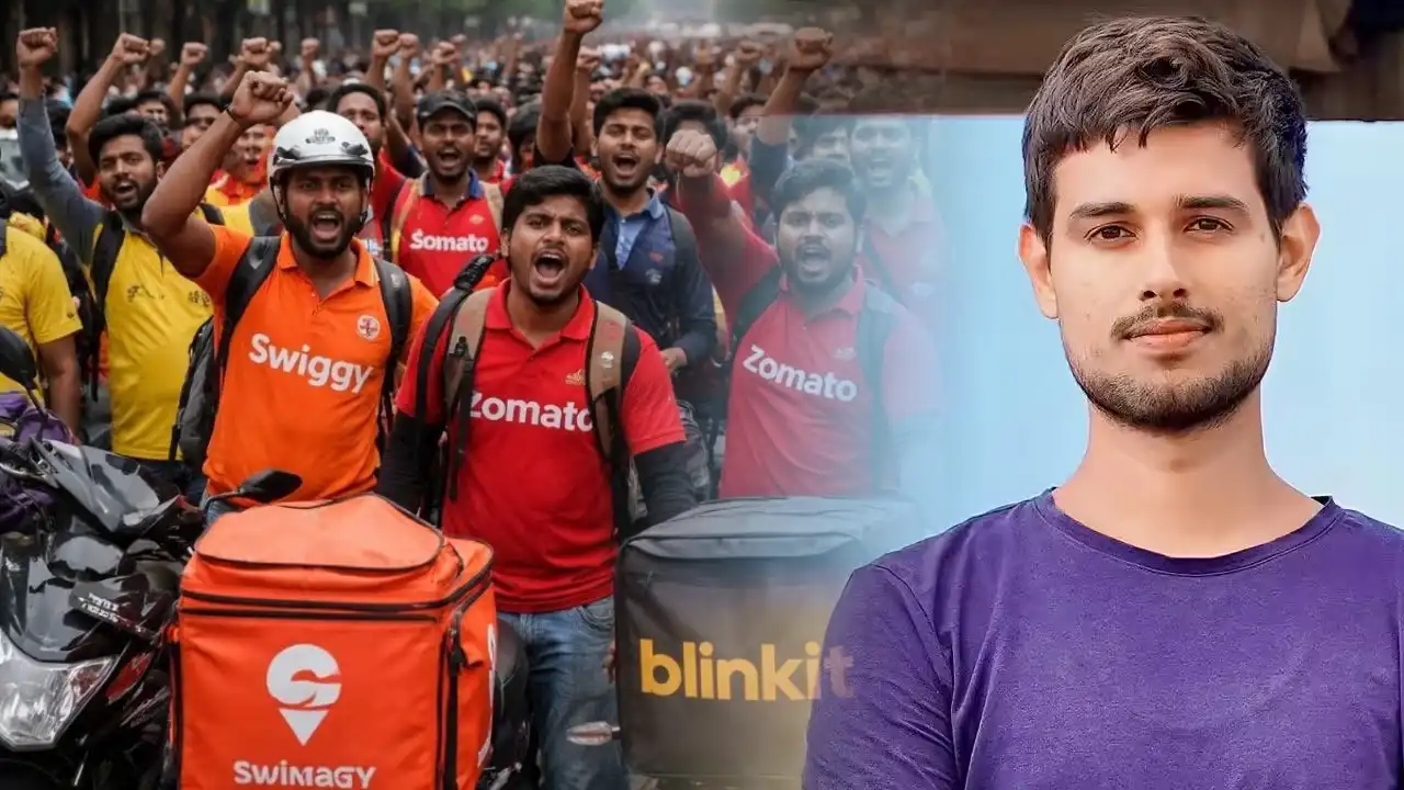 Dhruv Rathee Support Delivery Workers Protest