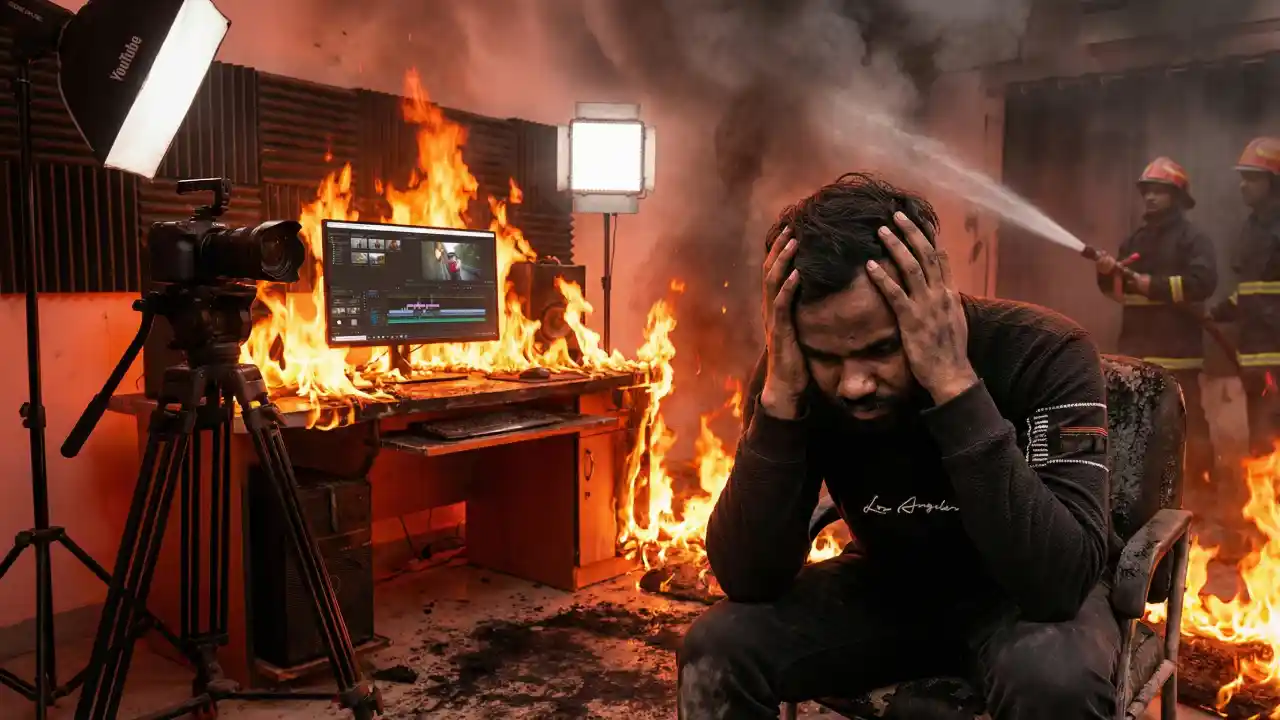 Struggling creator Vidhayak Prajapati burns down home studio in Garhwa out of frustration