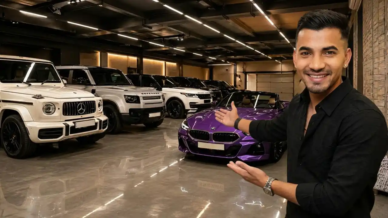 Trading creator Dinesh Kirola shows off luxury garage featuring G-Wagon and Range Rover